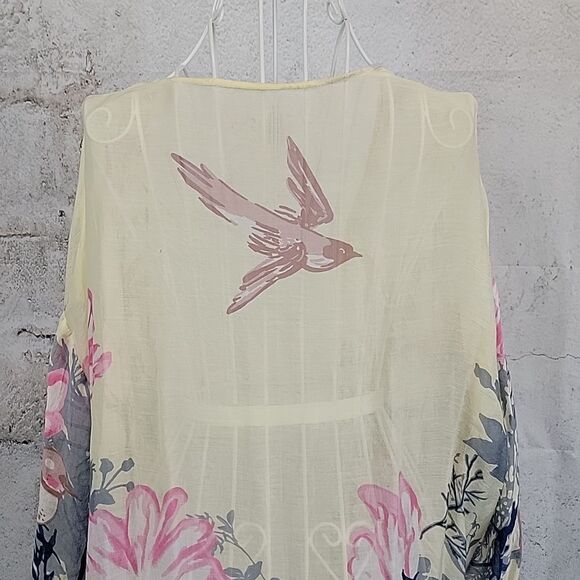 Macchia Di Ruggine Floral Kimono/Shaw  Cardigan Size M - Picture 7 of 12